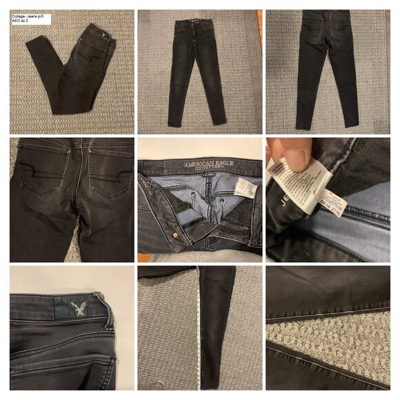 JUNIORS - 5 PC LOT, JEANS sz 0, 2 Aeropostale, American Eagle Outfitters, skinny - Picture 9 of 16